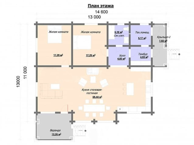 План 1 этажа